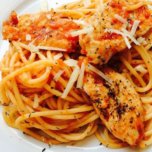 Спагетти С Курицей Фото
